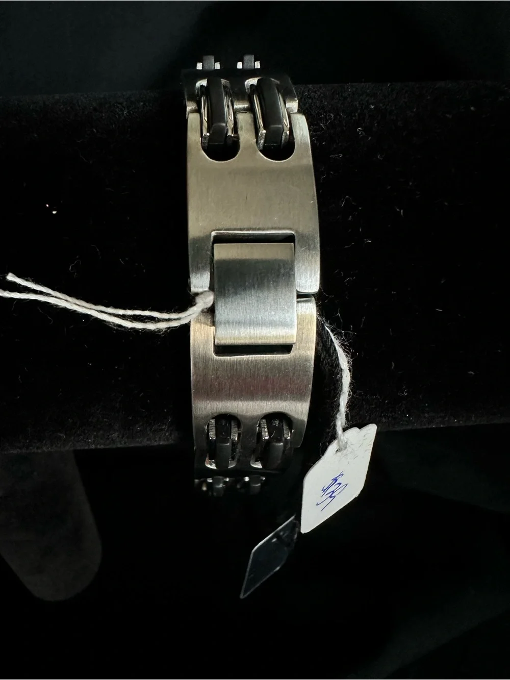 Men's Colibri Brushed Stainless Steel ID Bracelet - Silver